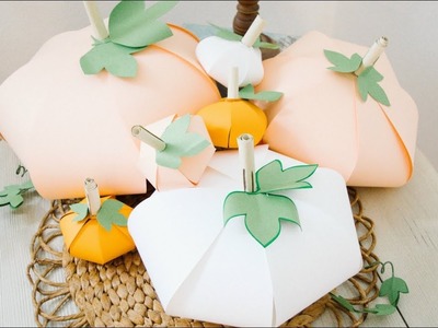 Paper Pumpkin Craft - Mini and Large Paper Pumpkins