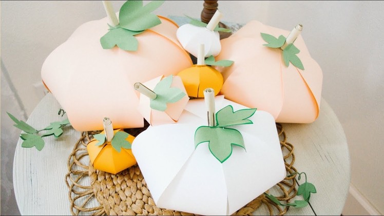 Paper Pumpkin Craft - Mini and Large Paper Pumpkins