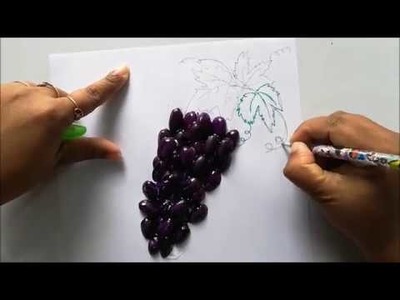 Pista Shell Art - Grapes | DIY Art | Pista shell reuse | Best out of Waste |  Nail Polish