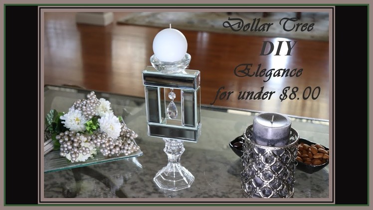 Stunning Glam Mirror Candle Holder Dollar Tree DIY