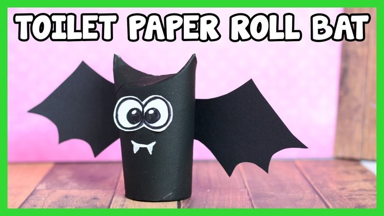 Toilet Paper Roll Bat Craft - simple Halloween craft for kids