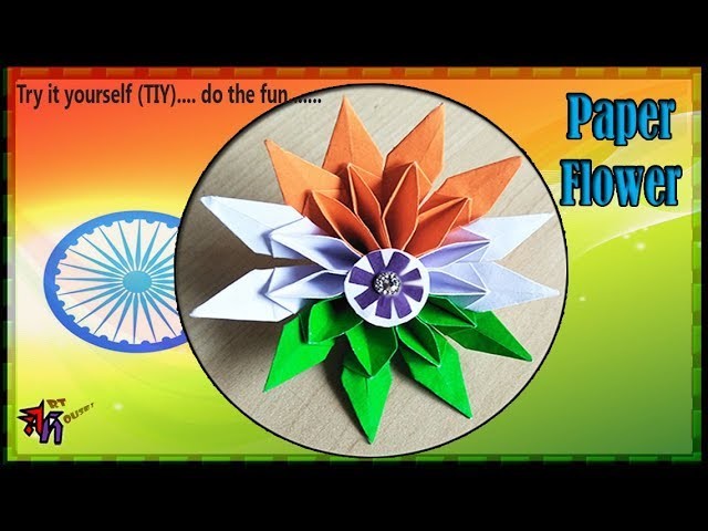 Tricolor Paper flower for Independence day | Tricolor DIY by Art House