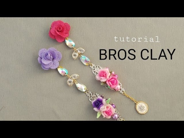 Tutorial Bros Bunga Clay Floral Style ( DIY Flower Clay Jewelry Making )