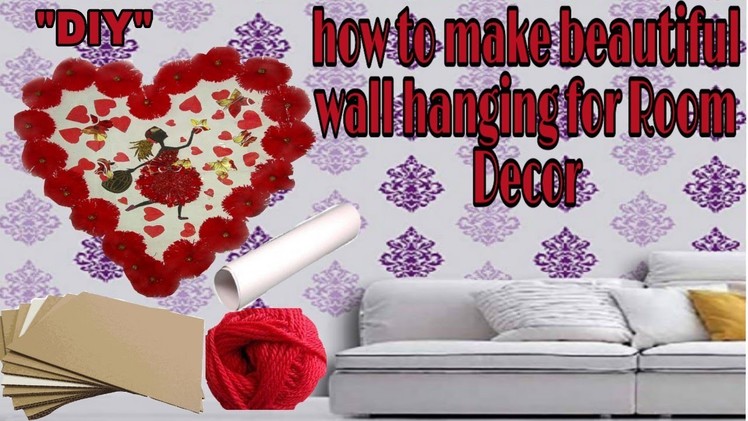 Wall hanging| wall hanging craft ideas |home decoration|heart wall hanging|cardboard craft|DIY