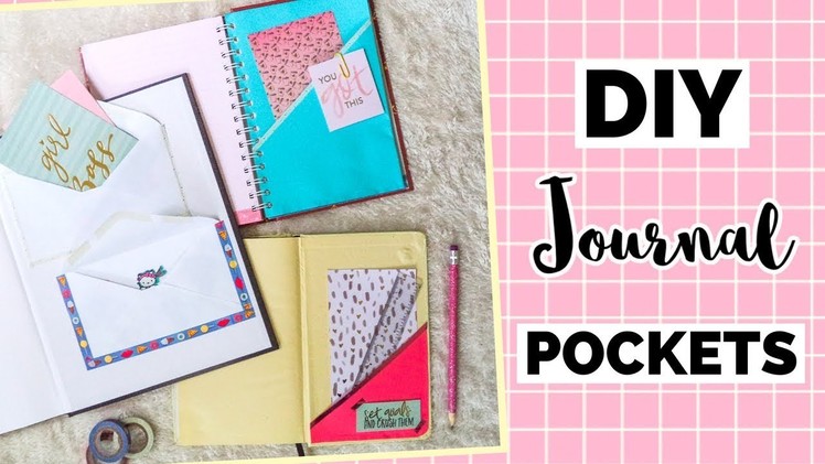 3 DIY Journal Pockets | How To Make Pockets For A Journal