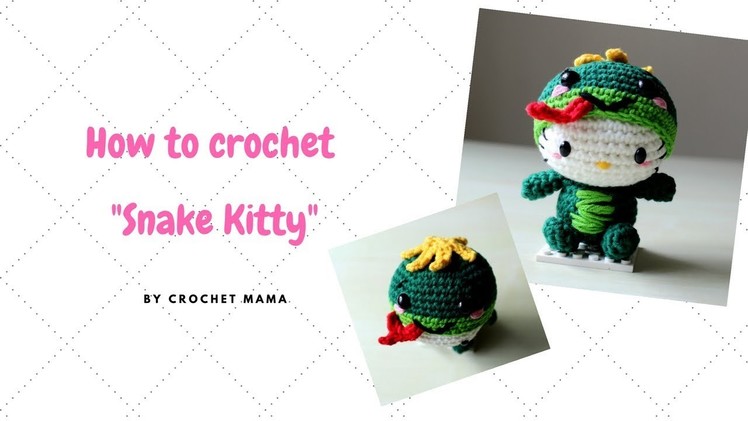 Crochet amigurumi Hello Kitty Chinese Zodiac Snake Pattern and Tutorial