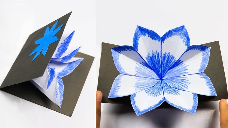 DIY Flower Pop up Card: How to make a pop up card | Handmade Craft