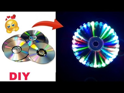 DIY:How To Make A Super Decor LED Light On A DVD.CD Disc|| DIY Party Lighting Idea at Home