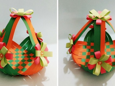 DIY Paper Basket : How to Make Easter Basket | Christmas Gift Basket | Craftastic