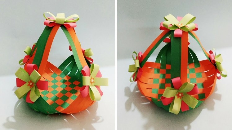 DIY Paper Basket : How to Make Easter Basket | Christmas Gift Basket | Craftastic