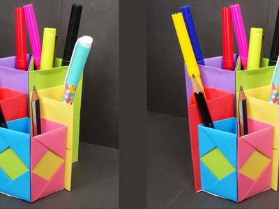 DIY: Pen.Pencil Holder!!!How to Make Easy Hexagonal Pen and Pencil Stand!!!