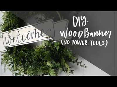 DIY Wooden Sign for Wreath - How to cut wood with NO power tools