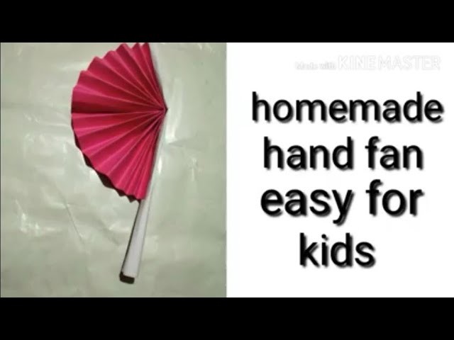 Hand fan.
how to make a mini hand fan at home very simple - easy way. kagaz ka pankha