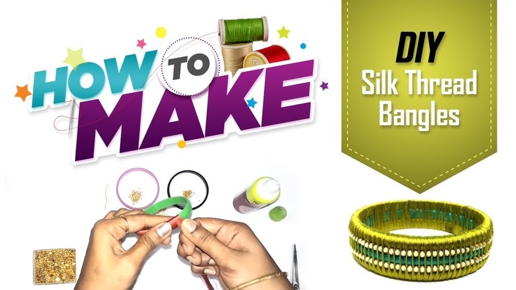 How to make a Designer Silk Thread Bangles Set at Home in Tamil | Tutorial !!