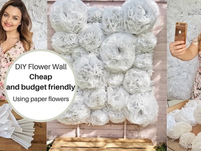 How to make a flower wall, Cheaply using faux paper flowers