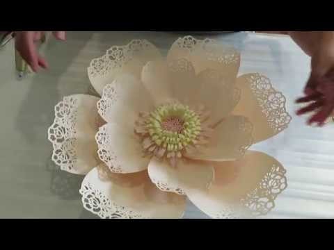 How To make a Medium Size Lace Petal 5 - Paper Flower Template