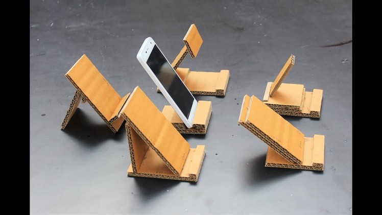 How To Make a Mobile Stand - cardboard mobile stand