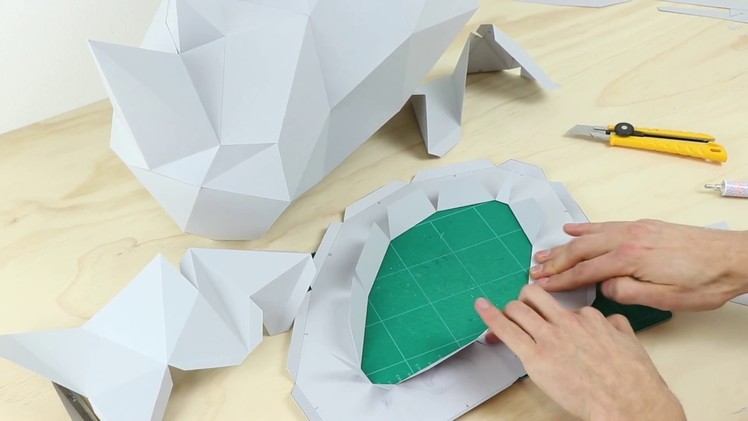 How to Make a Paper Rhino | DIY Papercraft Project | 3D Wall Trophy