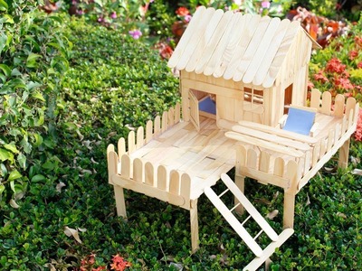 How to make a popsicle stick house​ -dream house