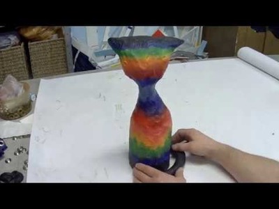 How to make a psychedelic paper mache cat, fast and easy