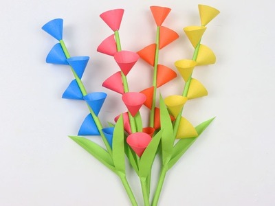 How to Make Beautiful & Easy Paper Flower Stick for Room Decoration DIY – Ezzy Crafts DIY