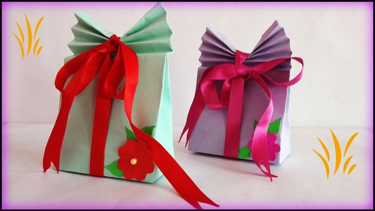 How to Make beautiful paper GIFT BAG || very easy || DIY paper  crafts ideas