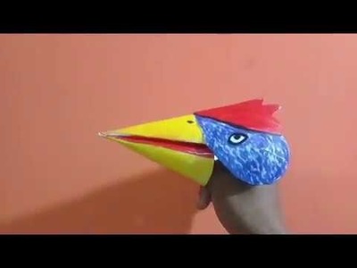 How to make bird puppet