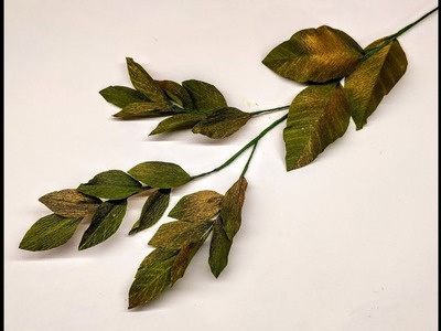 How to make Crepe Paper Leaves for Decoration