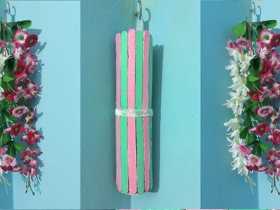 How to make flower vase at home.Wall corner flower vase.wall hanging flower vase.