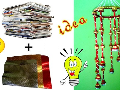 How to make Wind Chime out of Newspaper | All type videyos