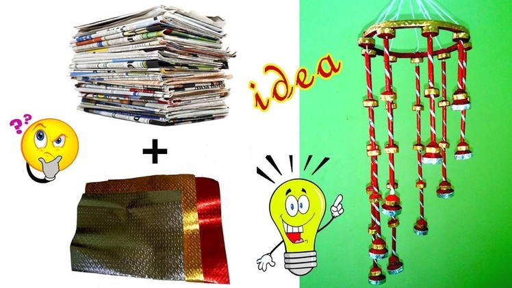 How to make Wind Chime out of Newspaper | All type videyos