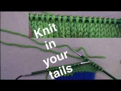 Knitting in Yarn Tails. Technique Tuesday