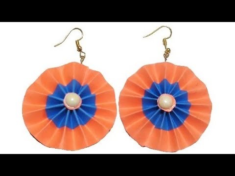 Paper earrings | How to make paper earrings at home | step by step | Jewellery making