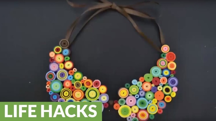 Summer paper crafts: How to make a quilling necklace