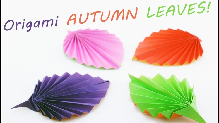 Autumn Leaves Origami Tutorial ✿Easy DIY Paper Crafts ✿ - SunderOrigami!