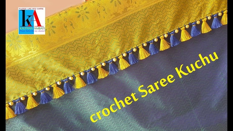 Beautiful Crochet saree kuchu.tassel making using beads. bridal collection saree kuchulu tutorial