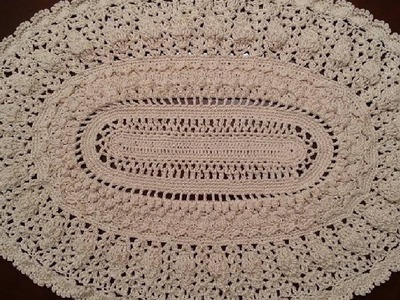 Crochet Doily - Elegant Oval Doily Part 2