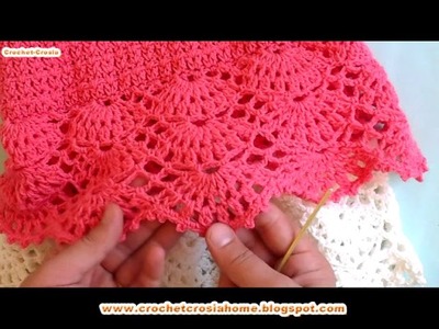 Crochet Lacy Baby Frock Dress Tutorial-part 2