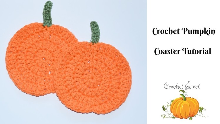 Crochet Pumpkin Coaster Tutorial - Crochet Jewel