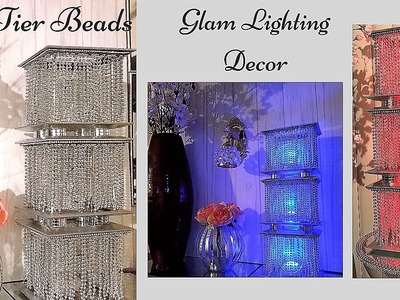 Diy 3 Tier Lighting Using Dollar Tree Items| Simple and Inexpensive Home Accent Decor!