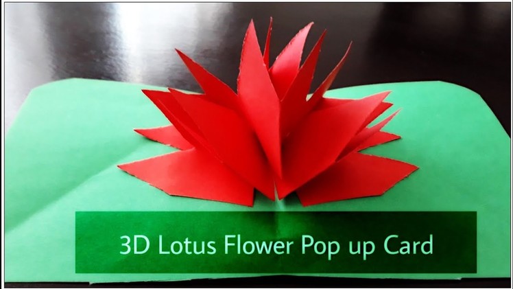 DIY 3D Lotus Flower Pop up Card | Diwali Greeting Card | Step by step tutorial