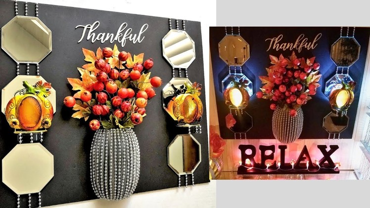 Diy 3D Vase and Fall Wall Decor using  Dollar Tree Items| Quick and Easy Fall Decor!