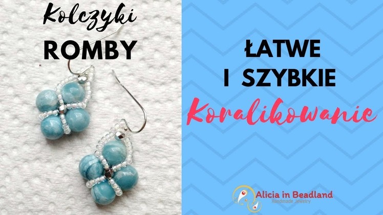 DIY beaded earrings tutorial - Jak zrobić kolczyki z kamieni - #1 ????????