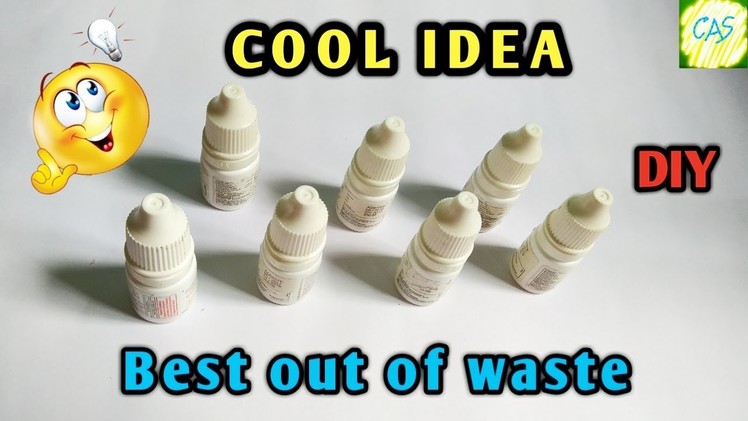 DIY | best use of waste eye drop bottle | eyedrop bottle craft | room decor idea | best out of waste