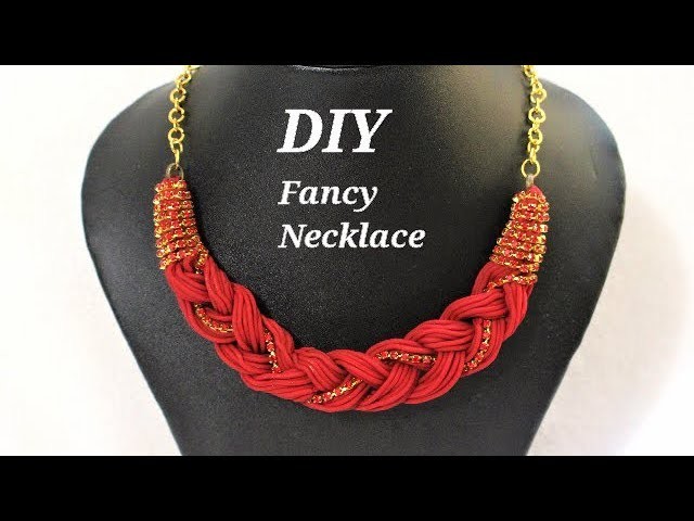 DIY  Braided Fancy Necklace With Polymer Clay Noodles | Jewelry Making Tutorial