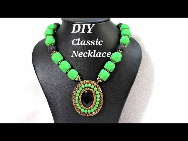DIY  Classic Polymer Clay Necklace | Jewelry Making Tutorial