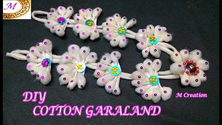 DIY cotton garland.how to make cotton garland