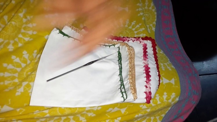 DIY - Crochet stitching for handkerchief