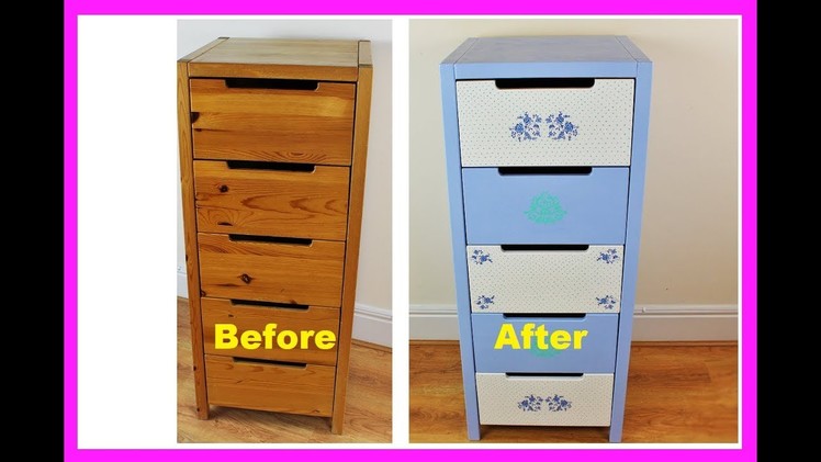 DIY Dresser Makeover - Decoupage tutorial -  Decoupage furniture - DIY - Do It Yourself