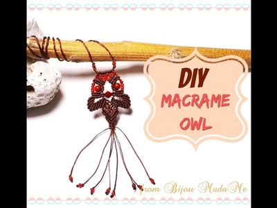 DIY easy macrame owl | How to make owl necklace | DIY macrame jewelry & crafts